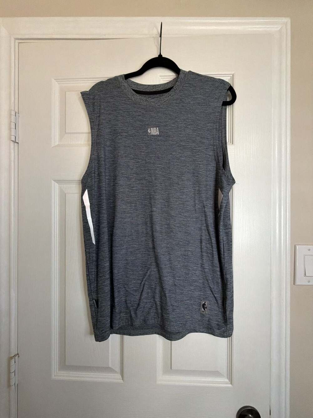 Ultra Game NBA Mens Heather Gray Active Sleeveless Tank Top Medium